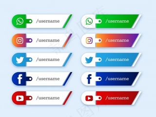 社交媒体下三分之一图标设计