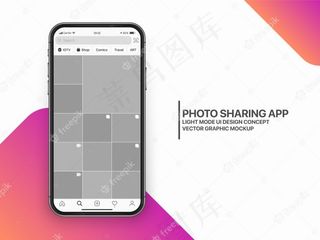 社交媒体模拟用户界面ux模板布局