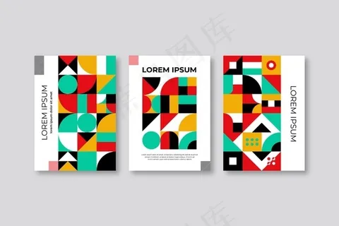 彩色书籍抽象几何封面集