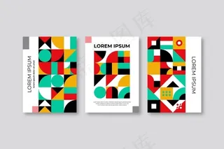 彩色书籍抽象几何封面集