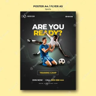 足球俱乐部训练营海报