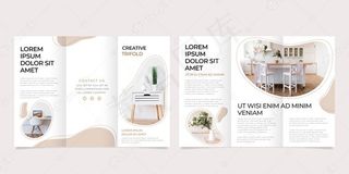 最小三折页小册子模板