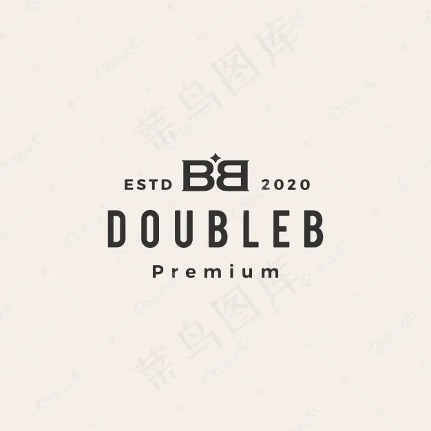 Bb双b字母标志复古标志图标插图eps,ai矢量模版下载