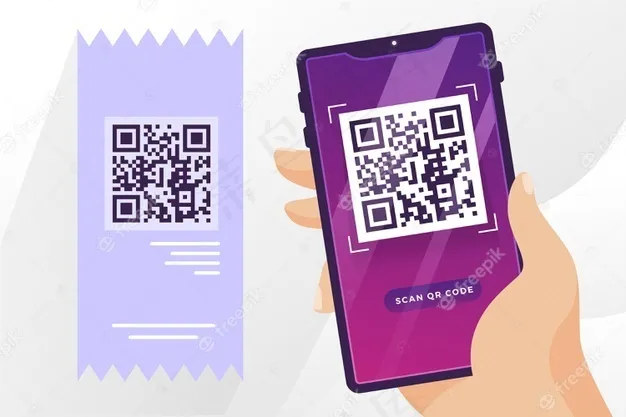 手持电话二维码eps,ai矢量模版下载