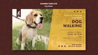 遛狗横幅banner