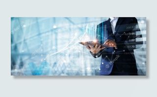 商人使用平板电脑分析销售数据和经济增长图表。