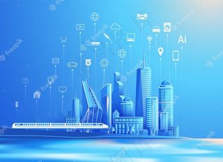 智慧城市矢量与物联网平面设计理念