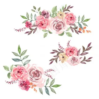 特殊场合的花束卡片,创意水彩画 特殊场合的花束卡片,创意水彩画