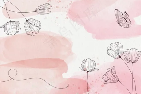 粉彩手绘元素背景