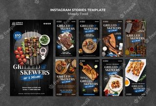 烤肉串餐厅模板故事模板