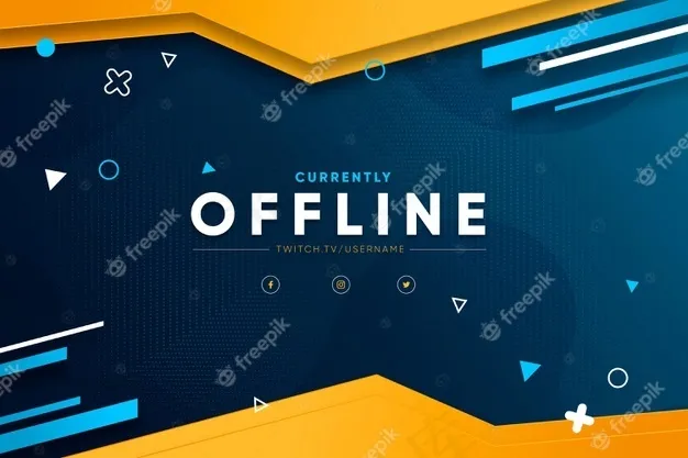 离线twitch横幅banner概念eps,ai矢量模版下载