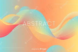 彩色抽象背景，波浪形