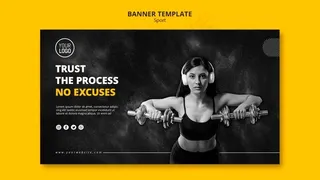 运动横幅banner模板