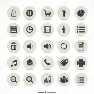 多媒体简单图标集