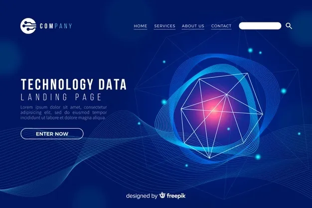 技术概念登录页eps,ai矢量模版下载