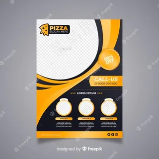 抽象设计的现代餐厅宣传单,DM传单