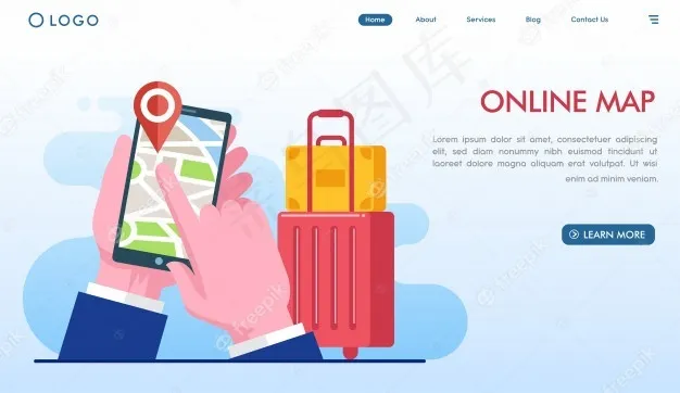 在线地图登录页eps,ai矢量模版下载