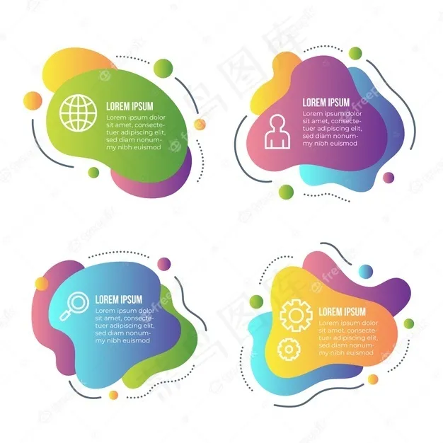 渐变抽象形状信息图片集eps,ai矢量模版下载