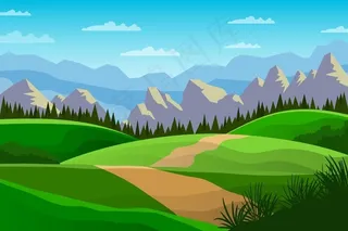 视频会议的自然景观背景