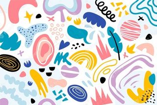 手绘抽象有机形状背景