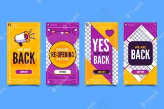 大重新开放模板故事概念