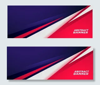 红色和紫色的运动风格背景横幅banner设计