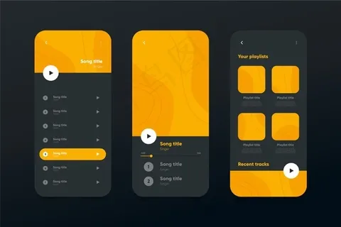 音乐播放器应用程序界面模板集合