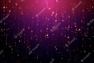 三维插图抽象与下降的火花