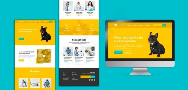 兽医登录页概念psd模版下载