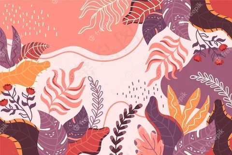 手绘抽象形状背景