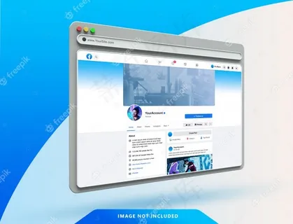 基于3d网络浏览器模型样机的Facebook用户界面模板