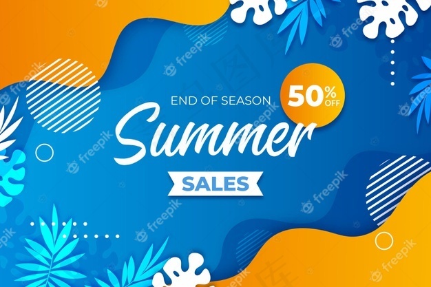 季末夏季销售横幅banner模板