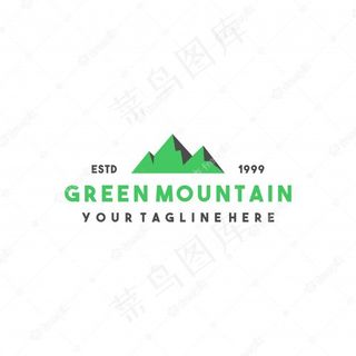 创意绿山标志设计