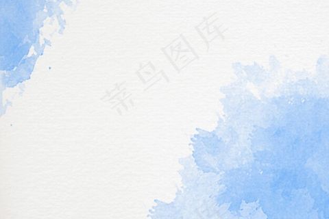 手绘水彩画背景与天空和云彩形状