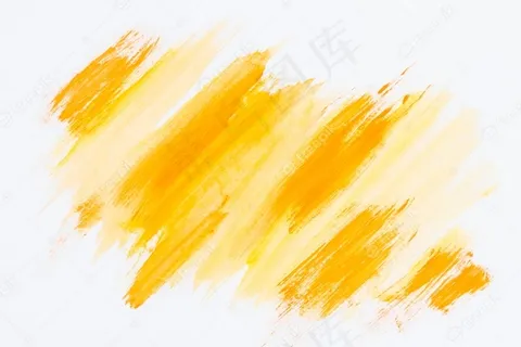 白色背景上抽象的黄色笔刷 白色背景上抽象的黄色笔刷