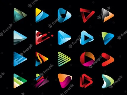 超大包渐变播放按钮图标