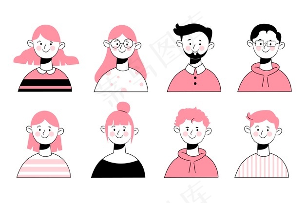 手绘设计人物头像