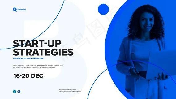 企业模板的商务女性设计