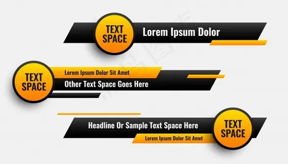 圆形和几何样式的下三层横幅banner