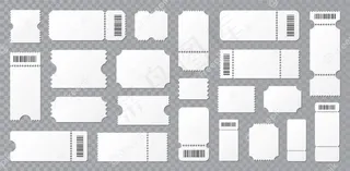 设置空白票据模板。音乐会票，彩票。优惠券。