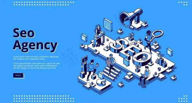 Seo代理横幅banner。为社交媒体和网络的推广和广告公司提供服务。eps,ai矢量模版下载