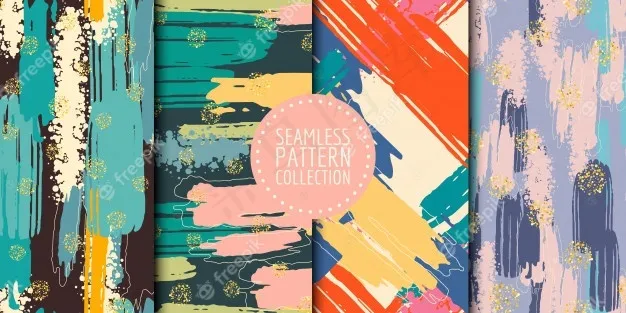 抽象形状无缝图案集eps,ai矢量模版下载