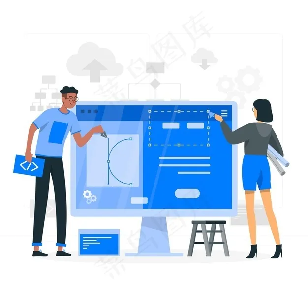 网站创建者概念说明eps,ai矢量模版下载