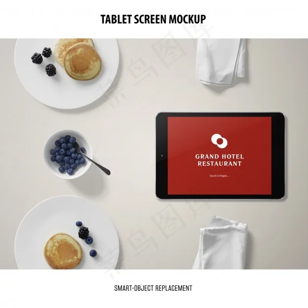 平板电脑屏幕模型样机psd模版下载