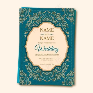 印度婚礼请柬模板