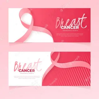 乳腺癌宣传月横幅banner