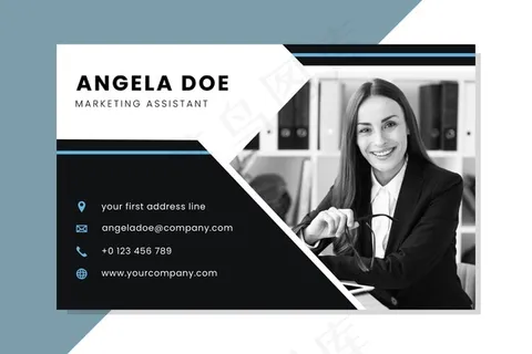 带照片的名片模板