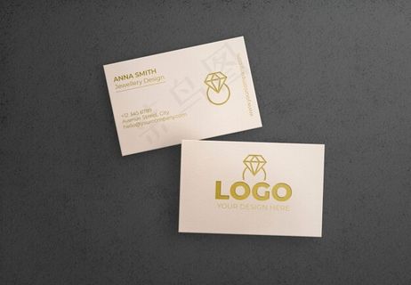 黑色背景白色商务卡