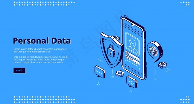 个人数据等轴测登录页在线访问eps,ai矢量模版下载