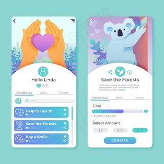 慈善应用界面概念
